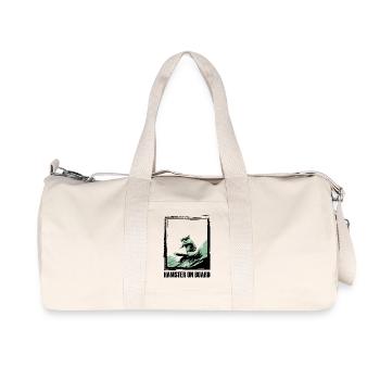 hamster auf surfboard - Recycelte Canvas-Sporttasche von Stanley/Stella - Naturweiß - Vorne