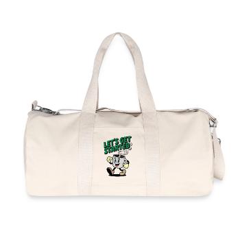 Lets Get Started Coffee Motif - Recycled Canvas Sports Bag by Stanley/Stella - natural - Front