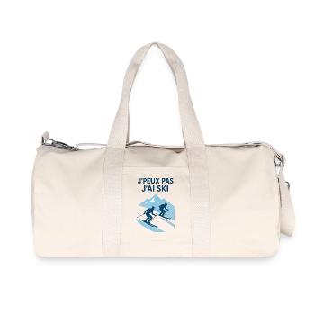 J'peux pas j'ai ski - Sac de sport en toile recyclée Stanley/Stella - blanc naturel - Devant