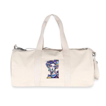 psychedelic surrealism - Recycled Canvas Sports Bag by Stanley/Stella - natural - Front