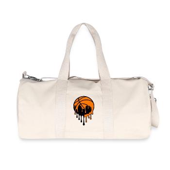 Design artistique de rue du basketball dégoulinant - Sac de sport en toile recyclée Stanley/Stella - blanc naturel - Devant