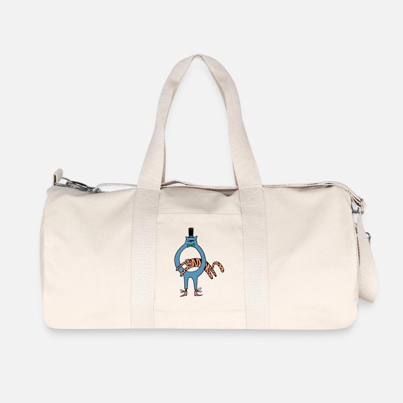 Tiger_Jump - Recycelte Canvas-Sporttasche von Stanley/Stella - Naturweiß