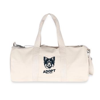 Adopt don't shop 3 - Recycled Canvas Sports Bag by Stanley/Stella - natural - Front
