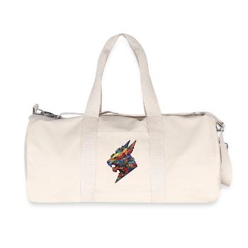Kaleidoskopischer Drache: Folklore-Feuer - Recycelte Canvas-Sporttasche von Stanley/Stella - Naturweiß - Vorne