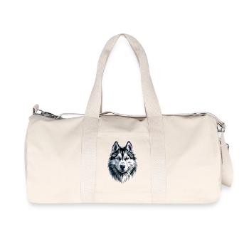 Husky Dogs Lover Dog Love Siberian Huskies - Recycled Canvas Sports Bag by Stanley/Stella - natural - Front