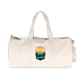 Luxembourg Adolphe Bridge Vintage Badge - Recycled Canvas Sports Bag by Stanley/Stella - natural - Front