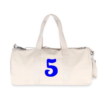 5. ANNIVERSARY. 5 YEARS. 5th ANNIVERSARY. CHILD - Recycled Canvas Sports Bag by Stanley/Stella - natural - Front