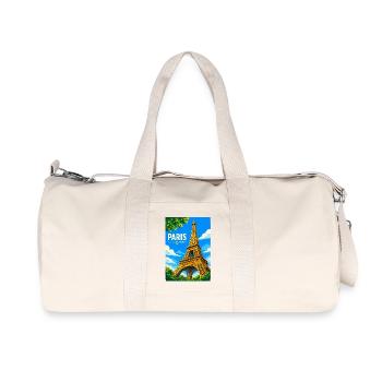 Paris Ville Lumière - Sac de sport en toile recyclée Stanley/Stella - blanc naturel - Devant