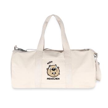 Lustiges Murmeltier Nö Menschen - Recycelte Canvas-Sporttasche von Stanley/Stella - Naturweiß - Vorne