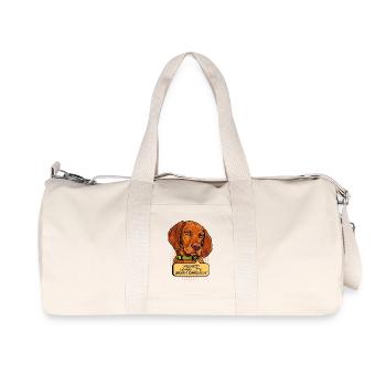 Chien Vizsla Mischief Drôle – Expression Créative - Sac de sport en toile recyclée Stanley/Stella - blanc naturel - Devant