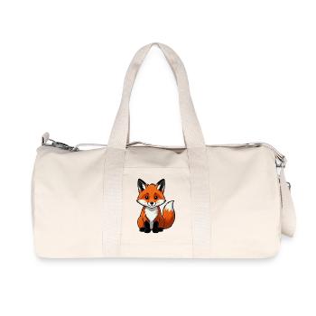 Niedlicher Fuchs Geschenk - Recycelte Canvas-Sporttasche von Stanley/Stella - Naturweiß - Vorne