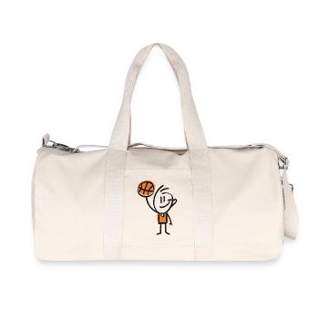 Basketball Basketballer - Recycelte Canvas-Sporttasche von Stanley/Stella - Naturweiß - Vorne