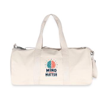 Mind Over Matter – Motivation Gehirn Mental Health - Recycelte Canvas-Sporttasche von Stanley/Stella - Naturweiß - Vorne