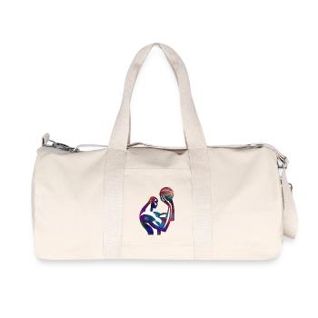 Joueur de basket dans une abstraction colorée - Sac de sport en toile recyclée Stanley/Stella - blanc naturel - Devant