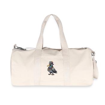 Hip Hop Pommes Taube - Recycelte Canvas-Sporttasche von Stanley/Stella - Naturweiß - Vorne