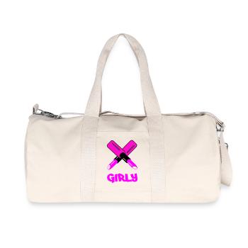 GIRLY Neon Cutout Typography - Recycelte Canvas-Sporttasche von Stanley/Stella - Naturweiß - Vorne