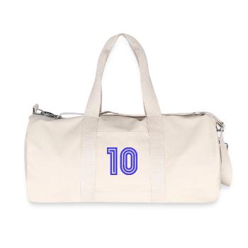 10. 10 ANS. 10e ANNIVERSAIRE. ANNIVERSAIRE 10 ANS. - Sac de sport en toile recyclée Stanley/Stella - blanc naturel - Devant