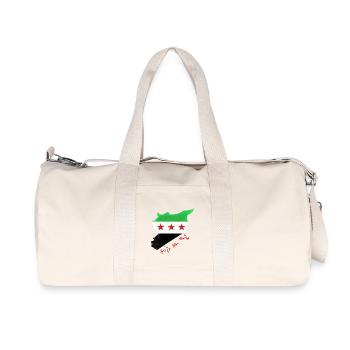 Freies Syrien Flagge mit Spruch ashat suria - Recycelte Canvas-Sporttasche von Stanley/Stella - Naturweiß - Vorne