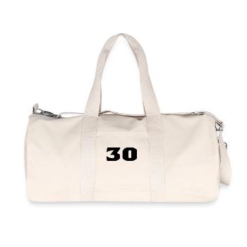 30. 30 YEARS. 30th ANNIVERSARY. 30TH ANNIVERSARY. - Recycled Canvas Sports Bag by Stanley/Stella - natural - Front