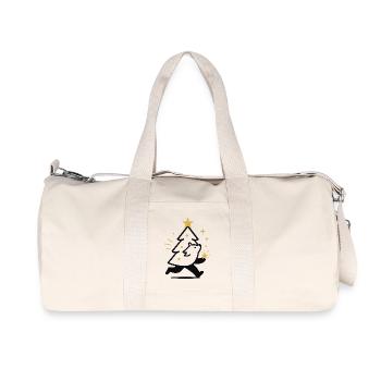 Christmas Wolf and Star Tree - Recycled Canvas Sports Bag by Stanley/Stella - natural - Front
