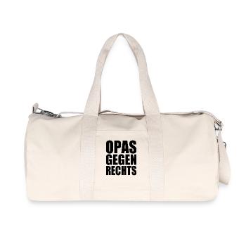Opas gegen rechts - Recycelte Canvas-Sporttasche von Stanley/Stella - Naturweiß - Vorne