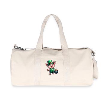 Doux cochon de la Saint-Patrick - Sac de sport en toile recyclée Stanley/Stella - blanc naturel - Devant