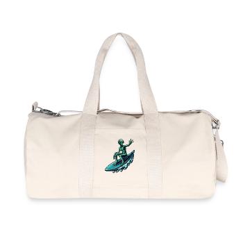 Alien surfer on the surfboard - Recycled Canvas Sports Bag by Stanley/Stella - natural - Front