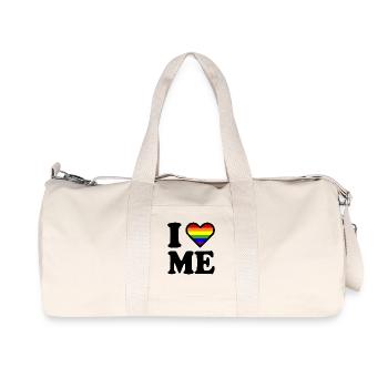 I love me - Sac de sport en toile recyclée Stanley/Stella - blanc naturel - Devant