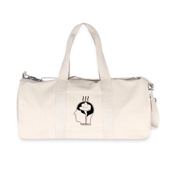 Mensch - Recycelte Canvas-Sporttasche von Stanley/Stella - Naturweiß - Vorne