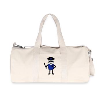 Policeman with truncheon - Recycled Canvas Sports Bag by Stanley/Stella - natural - Front