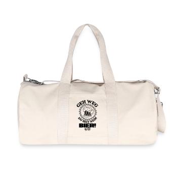 Geh weg du bist kein Bier - Recycelte Canvas-Sporttasche von Stanley/Stella - Naturweiß - Vorne