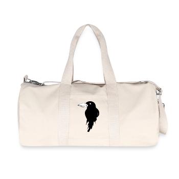 Black raven with a friendly face. - Recycled Canvas Sports Bag by Stanley/Stella - natural - Front