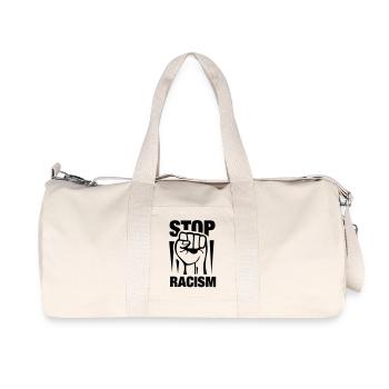 stop_racism_a_f1 - Recycled Canvas Sports Bag by Stanley/Stella - natural - Front