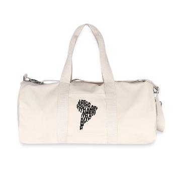 South America - Recycled Canvas Sports Bag by Stanley/Stella - natural - Front