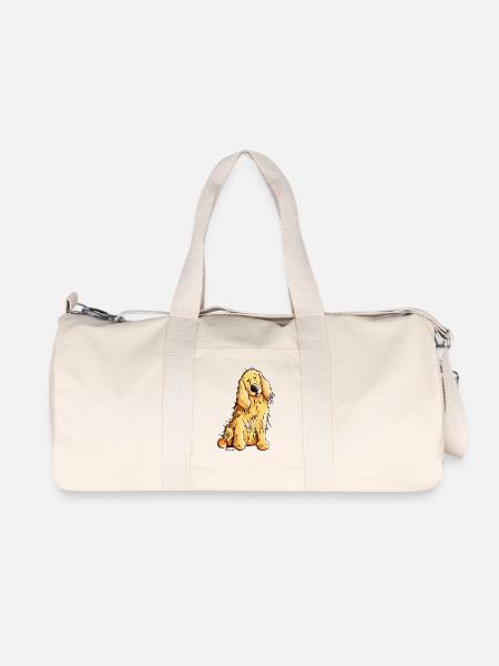 Happy Cocker Spaniel - Recycelte Canvas-Sporttasche von Stanley/Stella - Naturweiß