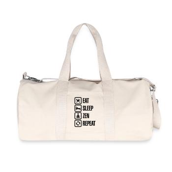 Eat - sleep - zen - repeat - Recycled Canvas Sports Bag by Stanley/Stella - natural - Front