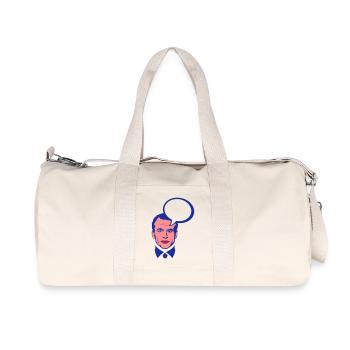Emmanuel macron president france bubble - Recycled Canvas Sports Bag by Stanley/Stella - natural - Front