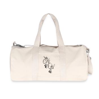 Bande dessinée drôle de licorne - Sac de sport en toile recyclée Stanley/Stella - blanc naturel - Devant