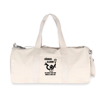 Hühner-Alarm! Die Braut Und Ihre Mädels Sind Los! - Recycelte Canvas-Sporttasche von Stanley/Stella - Naturweiß - Vorne
