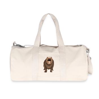 Funny capybara - Recycled Canvas Sports Bag by Stanley/Stella - natural - Front