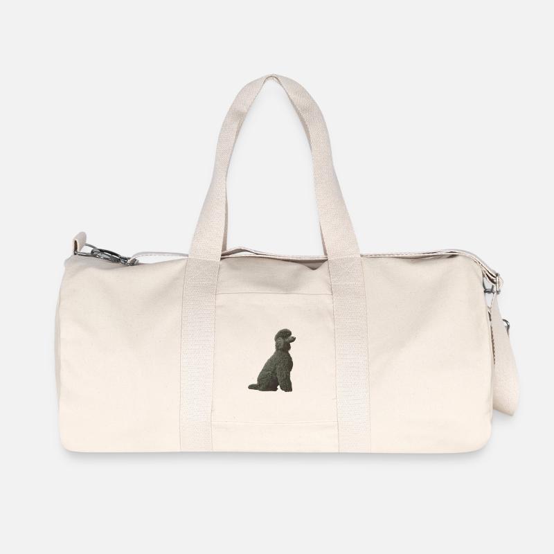 Schwarzer Pudel - Recycelte Canvas-Sporttasche von Stanley/Stella - Naturweiß