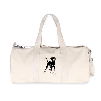 Deutscher Pinscher - Recycelte Canvas-Sporttasche von Stanley/Stella - Naturweiß - Vorne