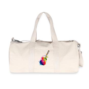 Acoustic Guitars Graffiti in Rainbow Colors - Recycled Canvas Sports Bag by Stanley/Stella - natural - Front