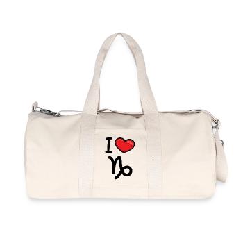 Aberglaube Horoskop Statement Steinbock Tierkreis - Recycelte Canvas-Sporttasche von Stanley/Stella - Naturweiß - Vorne