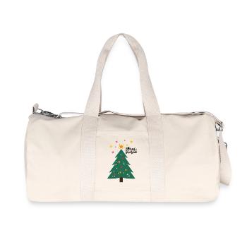 Weihnachtsbaum - Christbaum - Recycelte Canvas-Sporttasche von Stanley/Stella - Naturweiß - Vorne
