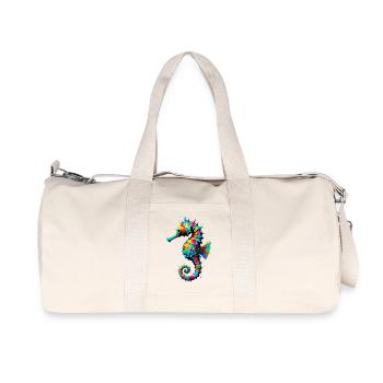 Seepferdchen - Recycelte Canvas-Sporttasche von Stanley/Stella - Naturweiß - Vorne