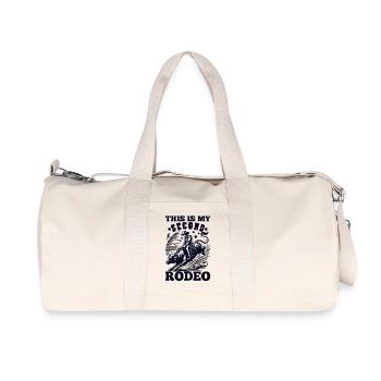 This Is My Second Rodeo: Funny Cowboy's Wild Ride - Recycled Canvas Sports Bag by Stanley/Stella - natural - Front