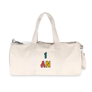 1. 1 year. 1st ANNIVERSARY. 1 YEAR ANNIVERSARY - Recycled Canvas Sports Bag by Stanley/Stella - natural - Front