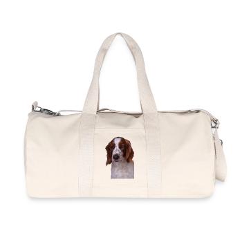 Épagneul springer gallois - Sac de sport en toile recyclée Stanley/Stella - blanc naturel - Devant