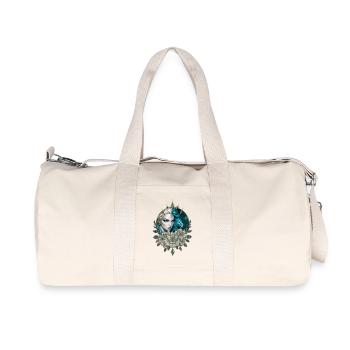 Harmony of the elements, the woman with lion. - Recycled Canvas Sports Bag by Stanley/Stella - natural - Front